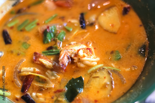 Hot and Sour Shrimp Soup or Tom Yum Goong with Milk