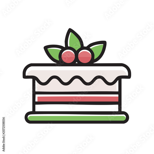 Flat vector illustration of a cactus in a pot