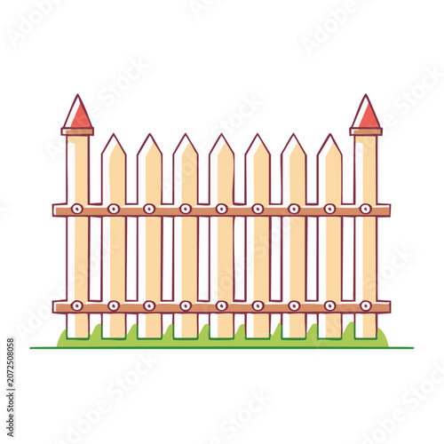 Flat vector illustration of a medieval castle