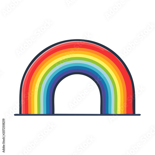 Rainbow arch vector illustration