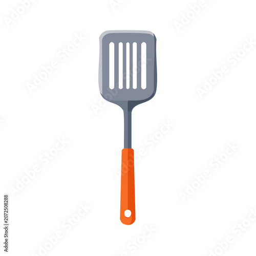 Blue and orange flat microphone icon