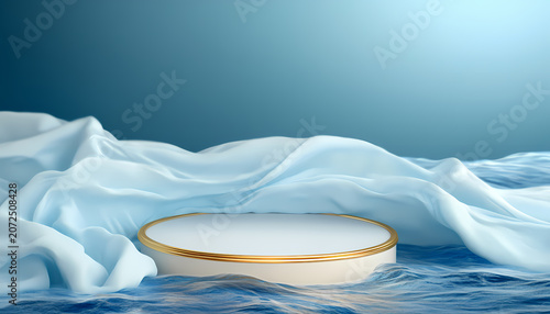 A Modern Light Blue Product Display