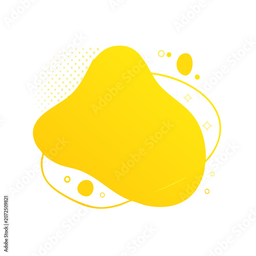 Yellow Abstract Blob Vector Graphic