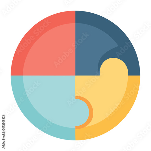 Abstract flat design circle icon