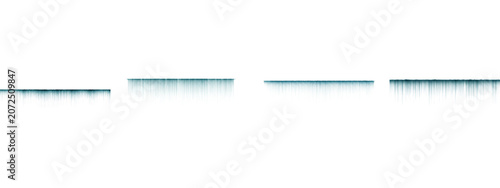 Four hanging icicle borders isolated on a black background for design