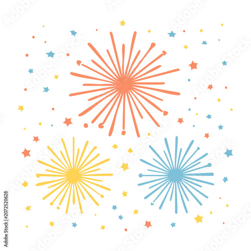 Sunburst vector with radiating lines and stars