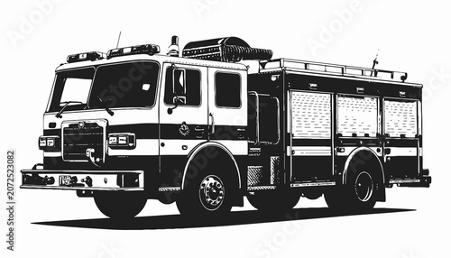 Foto Fire Truck Emergency Response Vehicle.