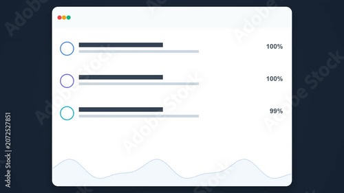 Digital Dashboard Progress UI Animation for Technology Presentation Background and Website Header Template