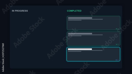 Modern UI Dashboard Task Completion Animation for Project Management Apps Website Background and Presentation Motion Design