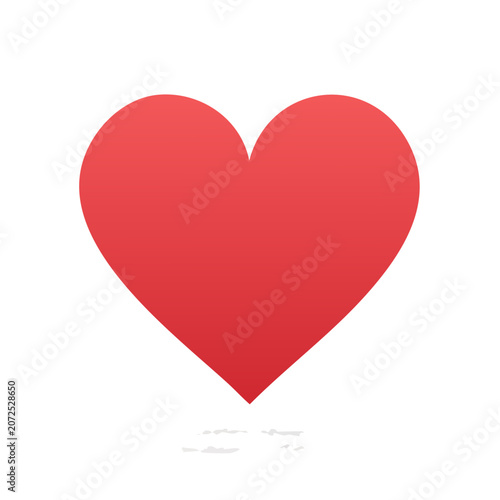 Red heart vector icon