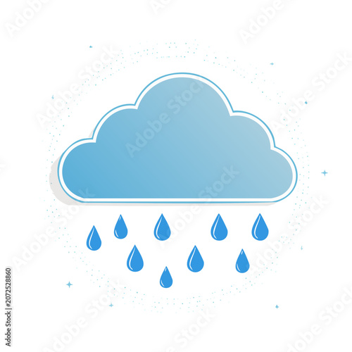 Blue water droplet vector illustration
