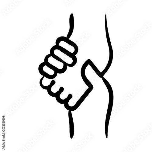 Schilderij op canvas Support  Icon - Handdrawn