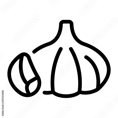 Garlic Line Icon