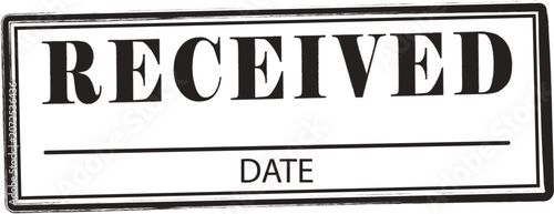 Black received stamp with a line for a date