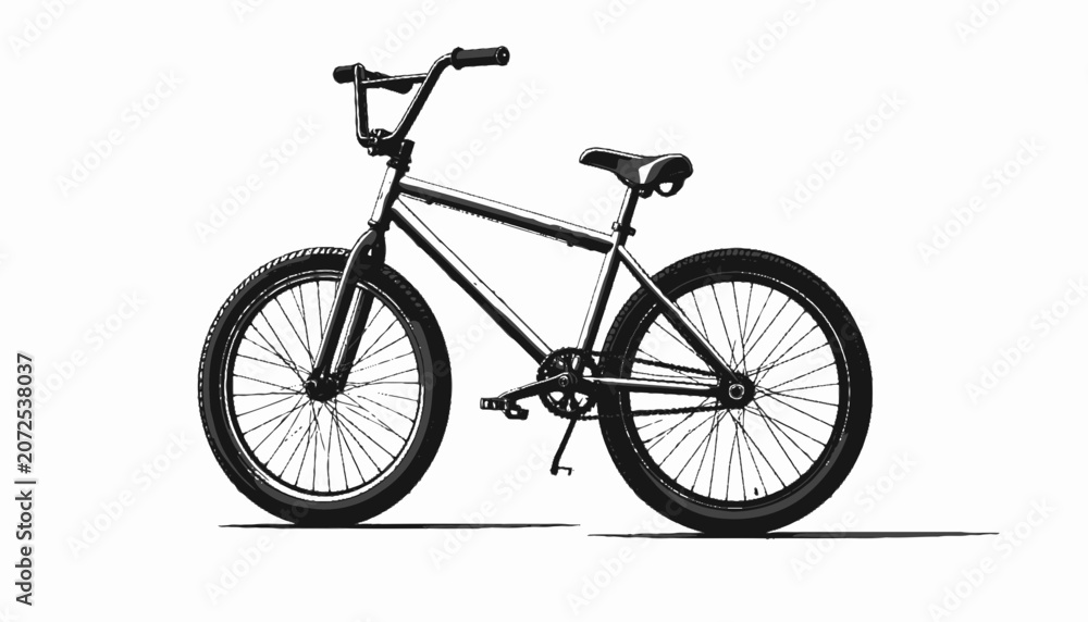 Obraz premium Black BMX bike with metal frame.