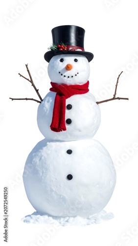 Joyful snowman festive winter character holiday celebration