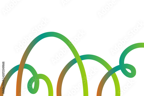Colorful Gradient Swirl Line