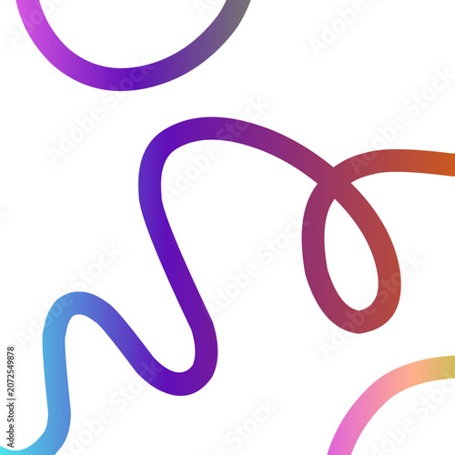 Colorful Gradient Swirl Line