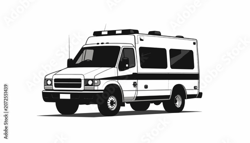 White Van with Black Stripe.