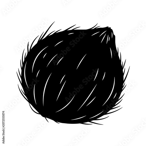 Stylized black and white sketch of an onion with detailed line work and textured shading for artistic presentation