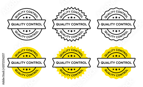 Vector Quality Control Badge Labels
