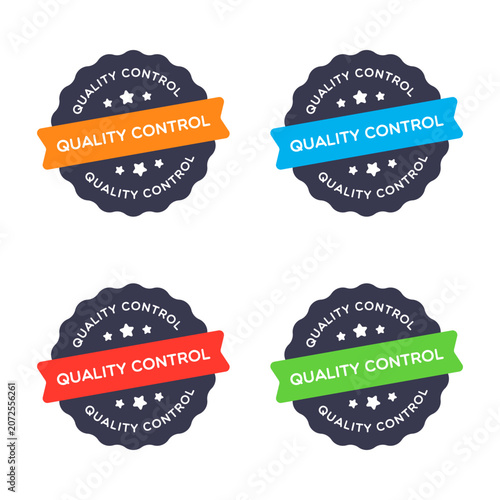 Vector Quality Control Star Badge Labels