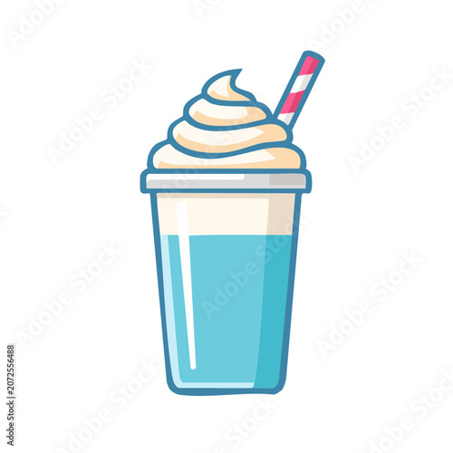 Blue recycling bin with lid vector illustration