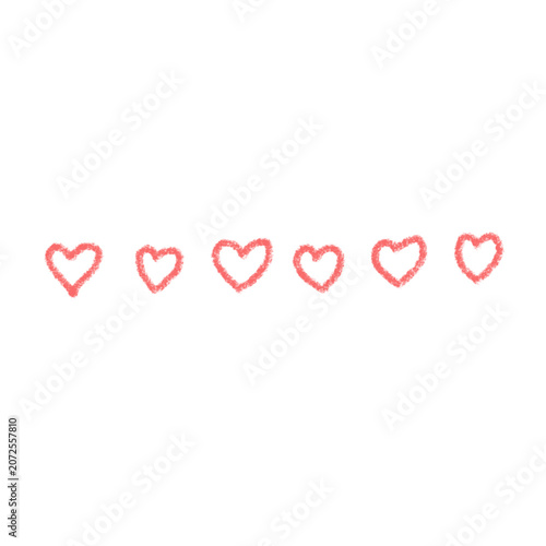 Chalk Texture Hearts border