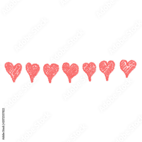 Chalk Texture Hearts border