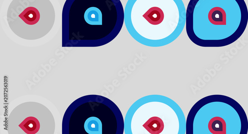 Photos Colorful evil eye amulets repeat pattern
