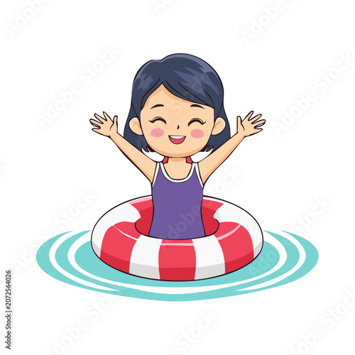 Woman in purple yoga pose on mat
