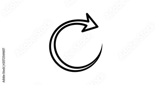 Obraz na plátně Refresh, recycle, reload icon, circular arrow symbol, rotation sign
