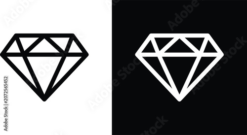 Diamond icons in black and white colors