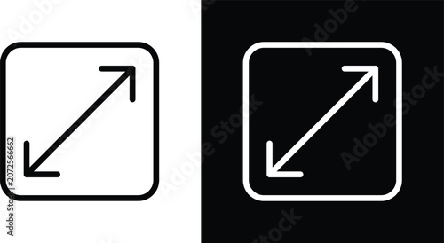 Expand icons in black and white colors
