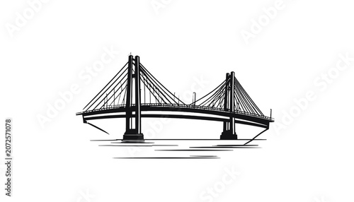 Fotografija Cable Stayed Bridge Structure Architecture.