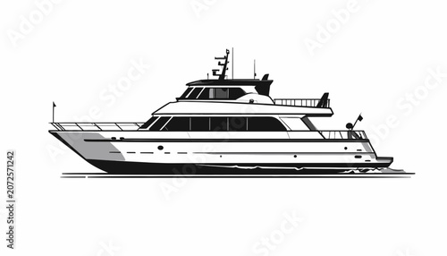Konstfotografi Large Luxury Yacht Boat Vessel.