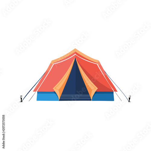 Flat illustration of a camping tent