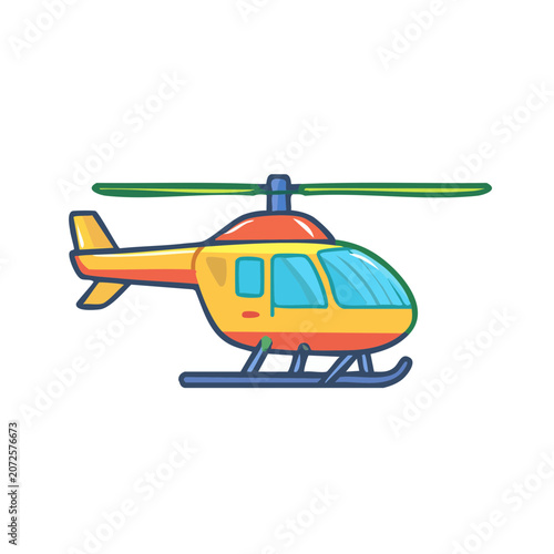Hot air balloon with basket vector illustration