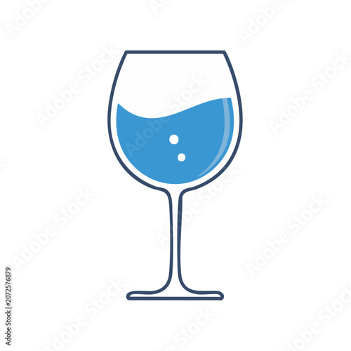 Blue water drop icon vector