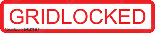Φωτογραφία Red and white gridlocked traffic sign  road sign