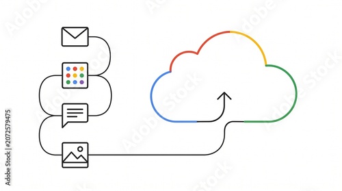 cloud computing concept vector illustration