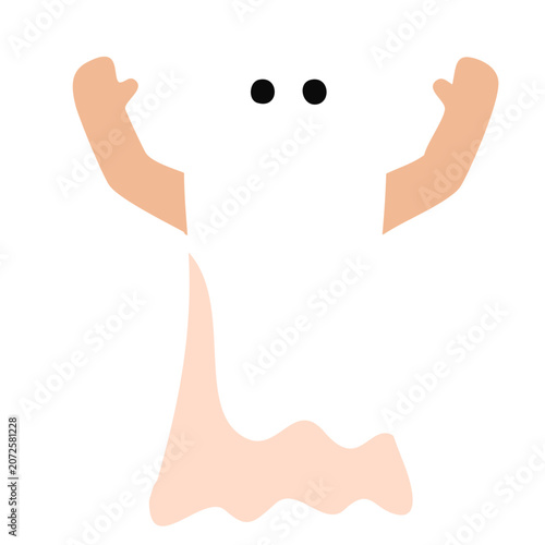 Quadro su tela spooky ghost character rising up for scary halloween night