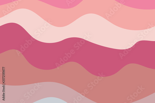 Abstract Pink Wavy Layer Background, Feminine Liquid Coral Wave Stream Seamless Pattern Wallpaper