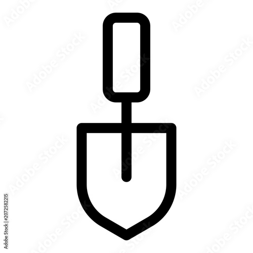 Shovel icon. Vector line icon