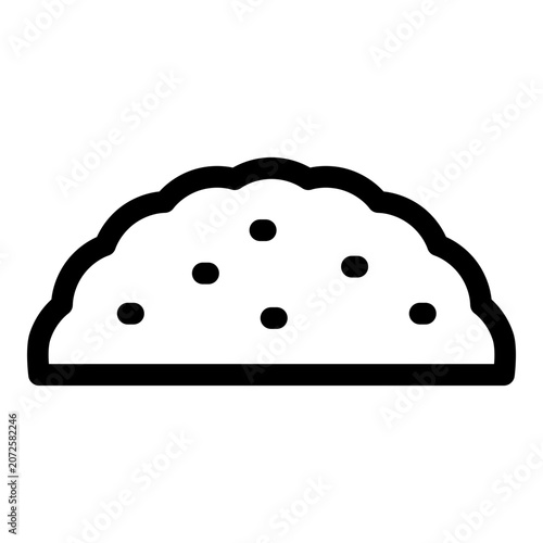 Soil icon. Vector line icon