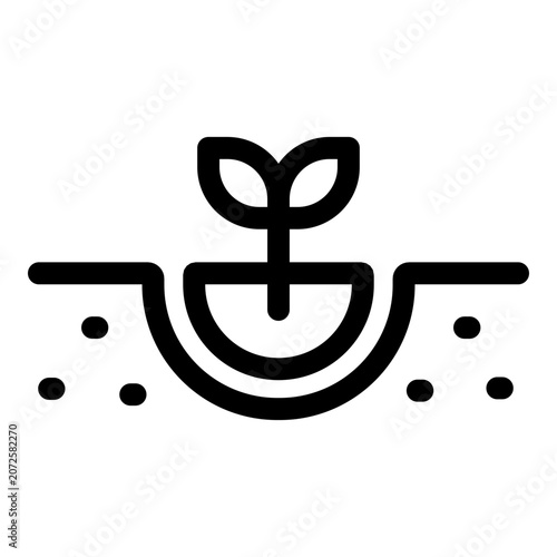 Transplant seedlings icon. Vector line icon