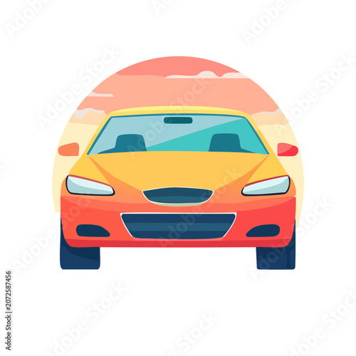 Flat vector illustration of hot air balloon