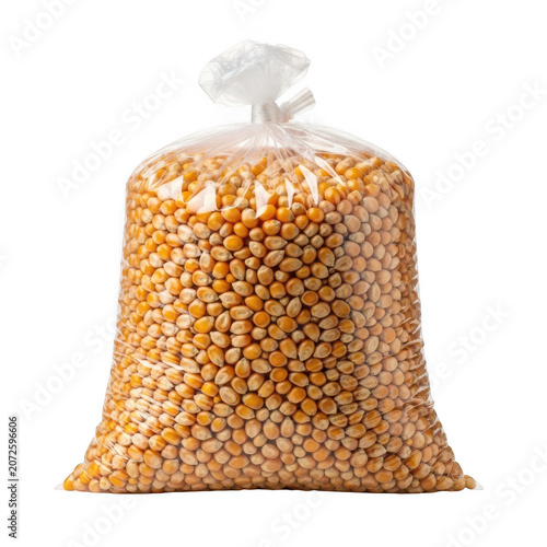 Golden sand pouring from a paper cone isolated on transparent background