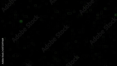 Green Digital Square Grid Animation Loop.4k video