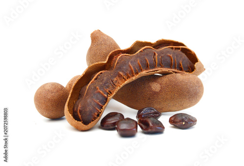 Sweet tamarind on a white background